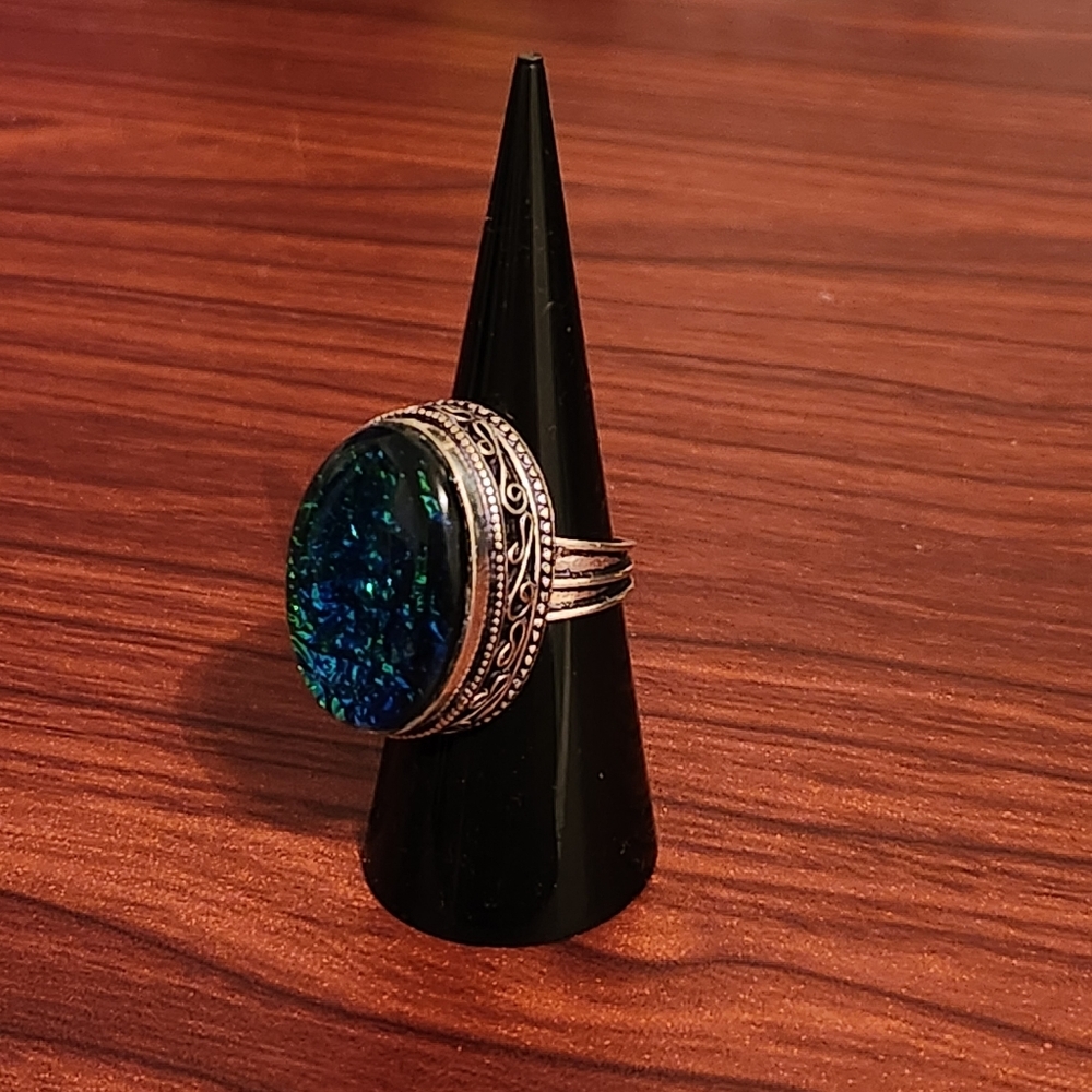 Dichroic Silver Ring - Picture 3 of 10